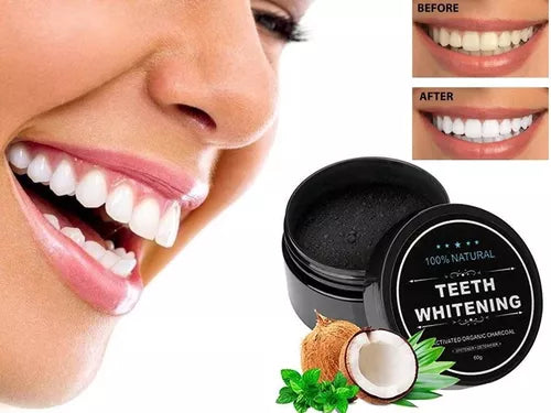 ¡Blanqueador De Dientes Orgánico Natural De Carbón Activado! 🌟🌿